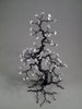 Gothic home decor, family gift idea, wire tree sculpture, goth shelf decor, wire wrapped crystal tree, wire wrap metal bonsai art
