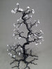 Gothic home decor, family gift idea, wire tree sculpture, goth shelf decor, wire wrapped crystal tree, wire wrap metal bonsai art