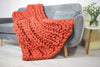 Chunky knit blanket, Knit blanket, Giant throw, Arm knitting, Chunky yarn, Stripped merino blanket, Home decor, Boho, Christmas present gift