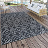 Outdoor Camping Rugs Plastic Straw Rug Reversible Mats RV Rugs Carpet for Outside Patio, Beach, Deck, Pool, Balcony (4' x 6 ', Grey & White)