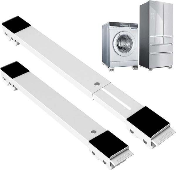 SOLEJAZZ Furniture Dolly, Adjustable Mobile Roller, Heavy Duty Appliance Dolly Cart, Furniture Mover Mobile Base for Washing Machines, Refrigerators, Dryers, Dishwashers and Heavy Objects (White)