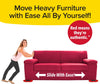RUBY Movers Furniture Sliders for Carpet, As Seen on TV, Effortlessly Move Heavy Couches, Recliners, Bookcases & Appliances with Ease, Extra-Large Size Fits Bulky Legs. Move Furniture by Yourself.