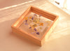 French herbarium – Pressed flower art – Cadre herbarium – Viola – Field flowers – Square – Home Decor – Gift for grandma