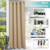 Outdoor Curtains for Patio Waterproof 95 inch Length,Stainless Steel Grommet Indoor/Outdoor Curtains for Terrace, Biscotti Beige, 1 Panel, W52 x L95