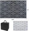 Outdoor Camping Rugs Plastic Straw Rug Reversible Mats RV Rugs Carpet for Outside Patio, Beach, Deck, Pool, Balcony (4' x 6 ', Grey & White)
