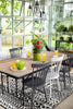 Premium Stain Proof Rain Proof Lightweight Reversible Plastic Outdoor Rug (8x10, Black/White)