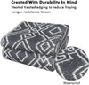 Outdoor Camping Rugs Plastic Straw Rug Reversible Mats RV Rugs Carpet for Outside Patio, Beach, Deck, Pool, Balcony (4' x 6 ', Grey & White)