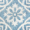 Nicole Miller New York Patio Country Danica Transitional Geometric Indoor/Outdoor Area Rug, Blue/Grey, 5'2