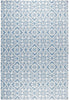 Nicole Miller New York Patio Country Danica Transitional Geometric Indoor/Outdoor Area Rug, Blue/Grey, 5'2