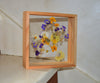 French herbarium – Pressed flower art – Cadre herbarium – Viola – Field flowers – Square – Home Decor – Gift for grandma