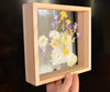 French herbarium – Pressed flower art – Cadre herbarium – Viola – Field flowers – Square – Home Decor – Gift for grandma