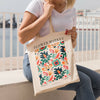 Montreal Canada Flower Market Tote Bag, Flower Print Bag, Florist Bag